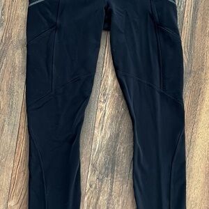 Lululemon Pants Women’s 6 Chase The Pace Black Tight Gym Yoga Zipper Pockets $19
